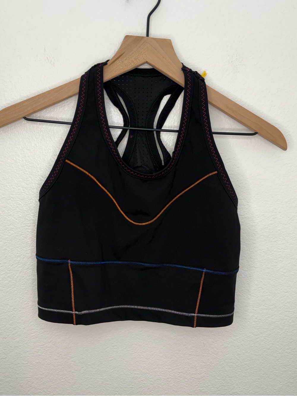 Sapopa Italian Activewear NWT Mera Crop Sports Bra Top Black